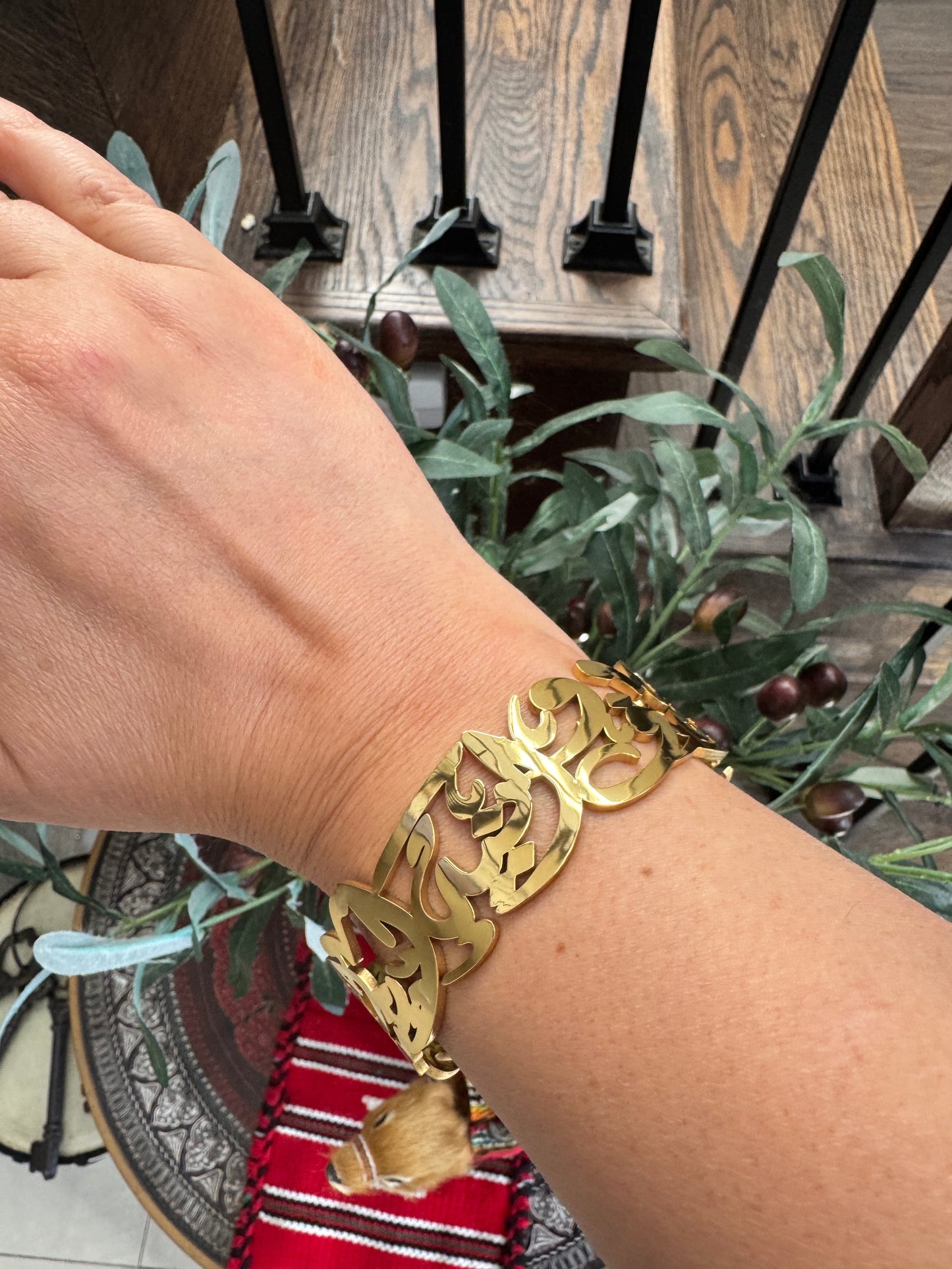 Arabic Caligraphy bangle bracelet customized