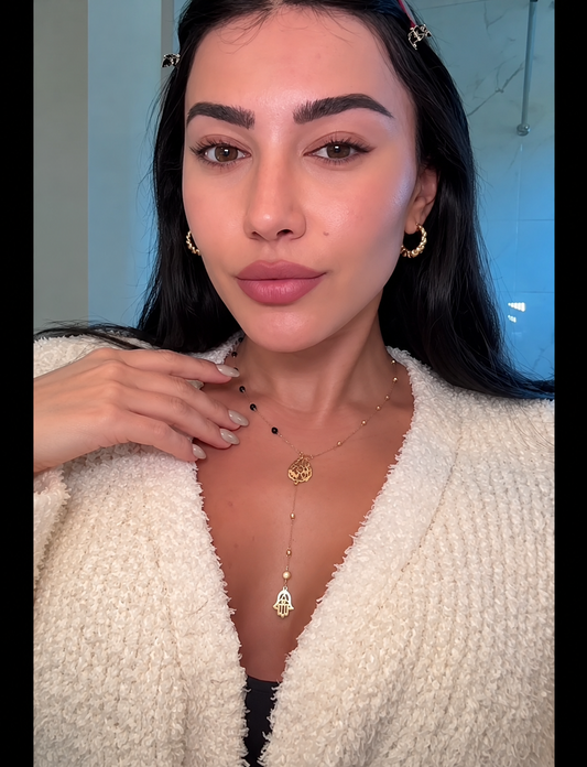 Rosary style custom Arabic Caligraphy necklace