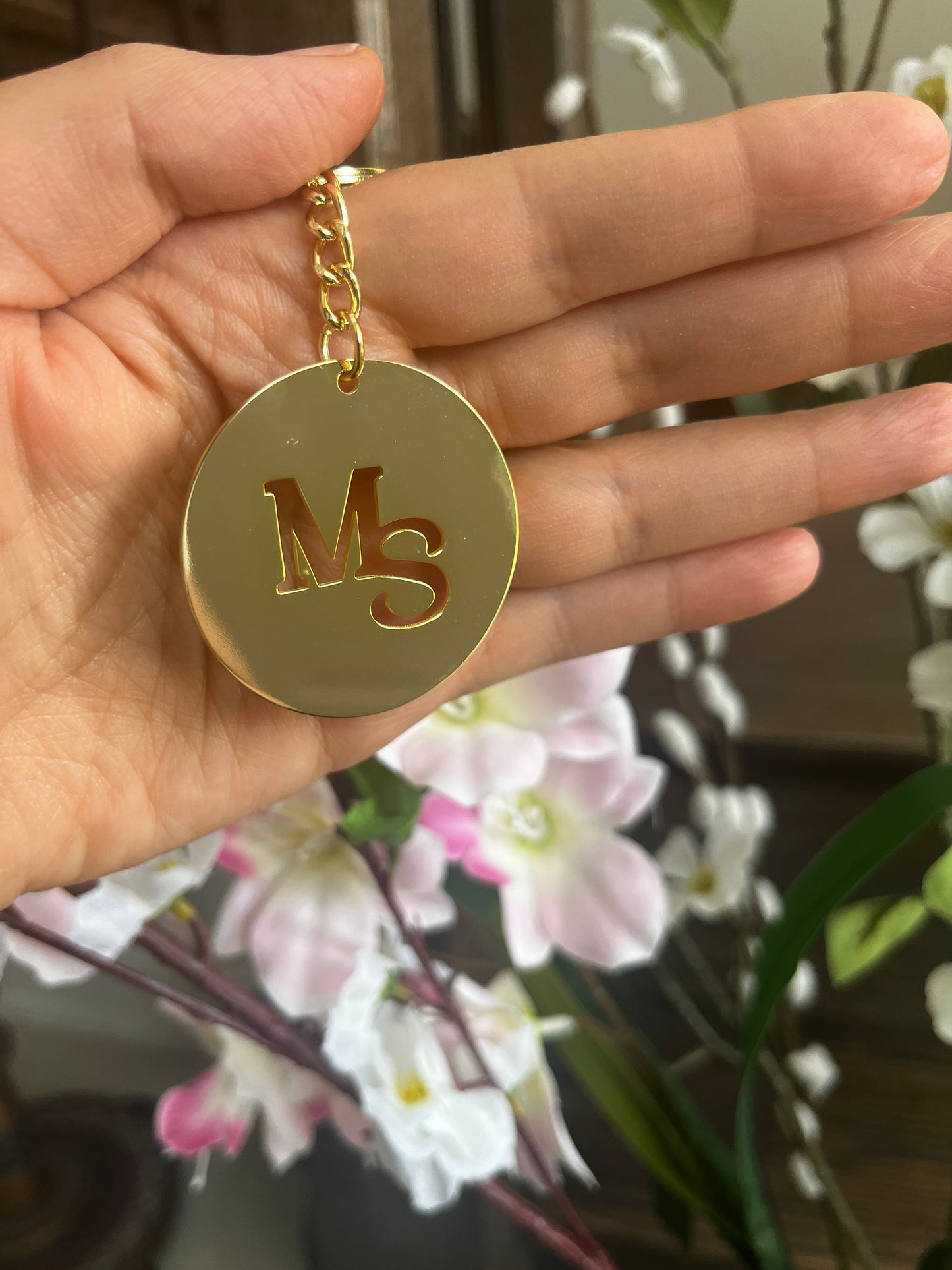 Large coin keychain customised