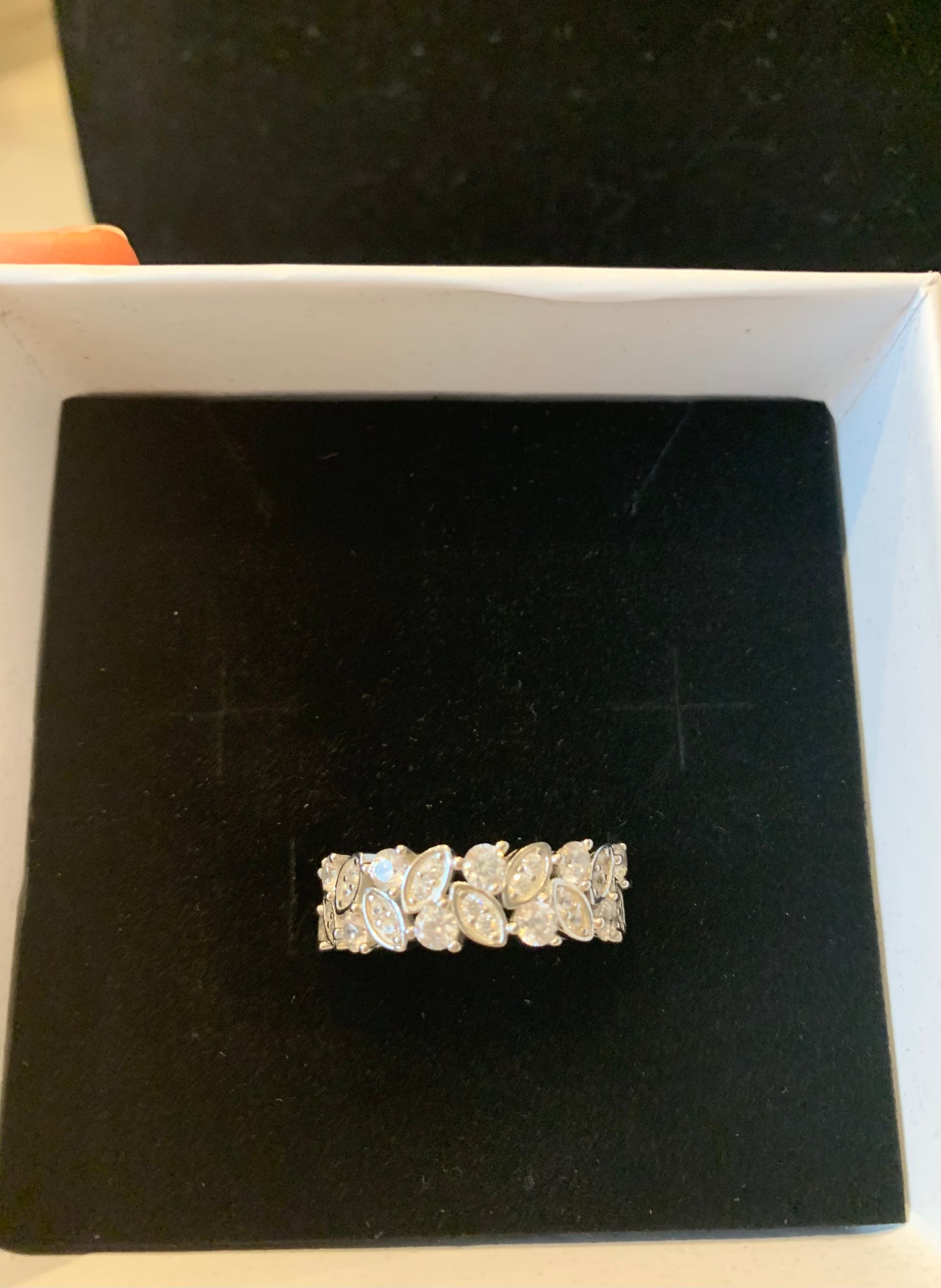 Sterling silver cubic zirconia ring