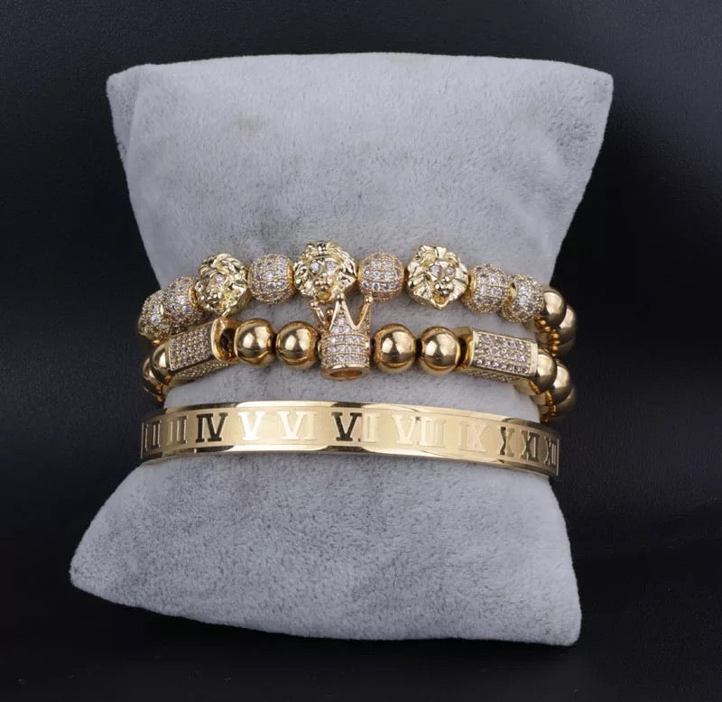 Royal crown bracelet set