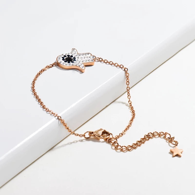Hamza hand studded bracelet