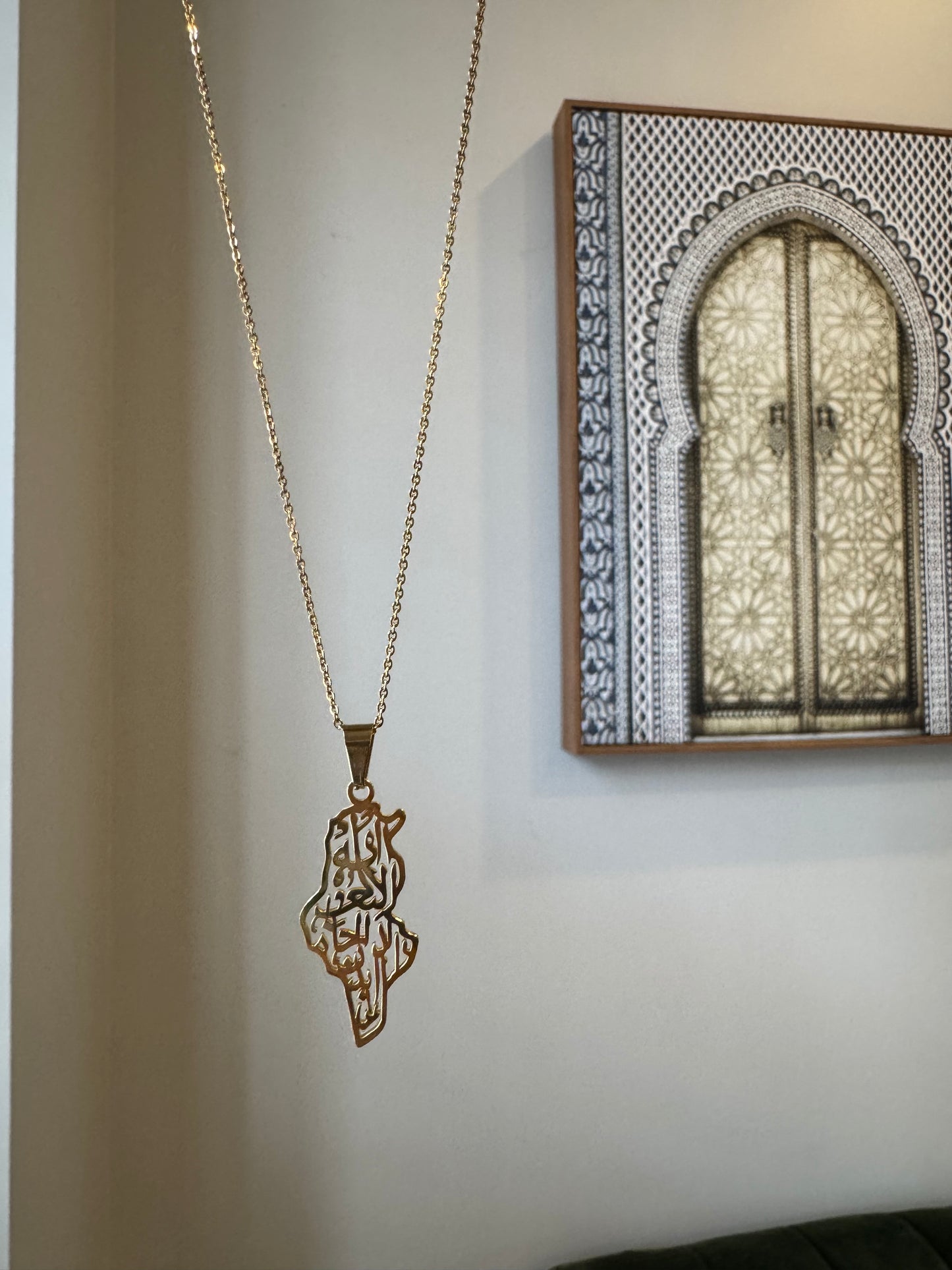 Custom Tunisia pendant with Caligraphy engraving