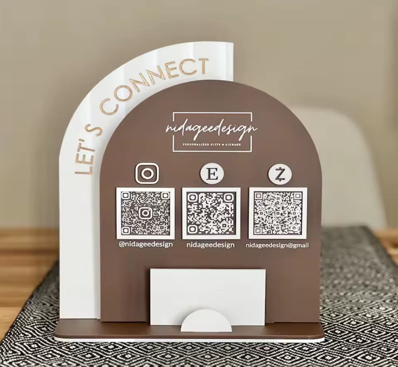 Custom QR code social media sign
