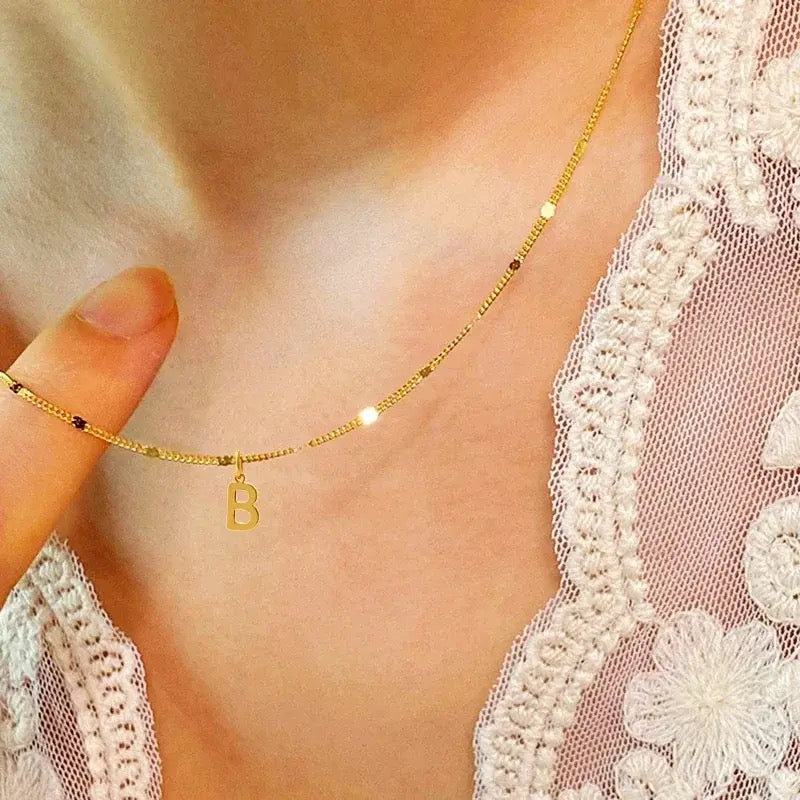 Letter initial with chain