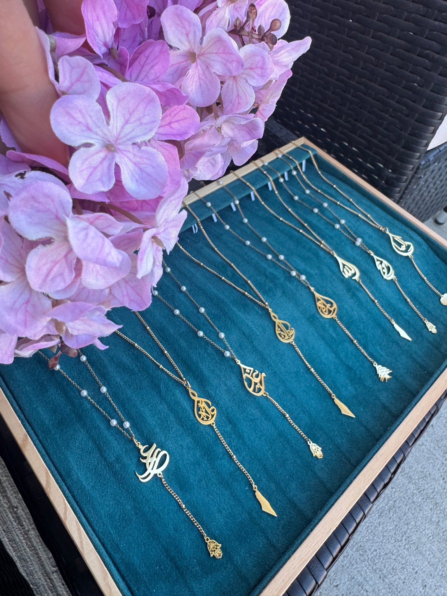 Rosary style custom Arabic Caligraphy necklace