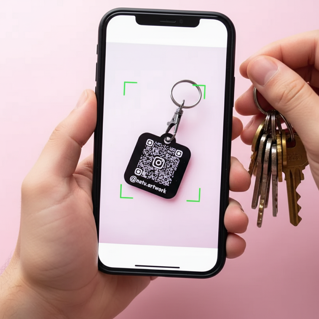 Instagram QR Code Keychains