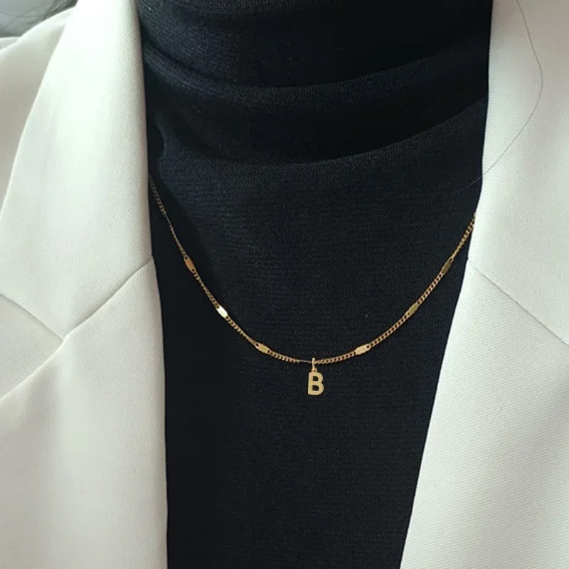 Letter initial with chain