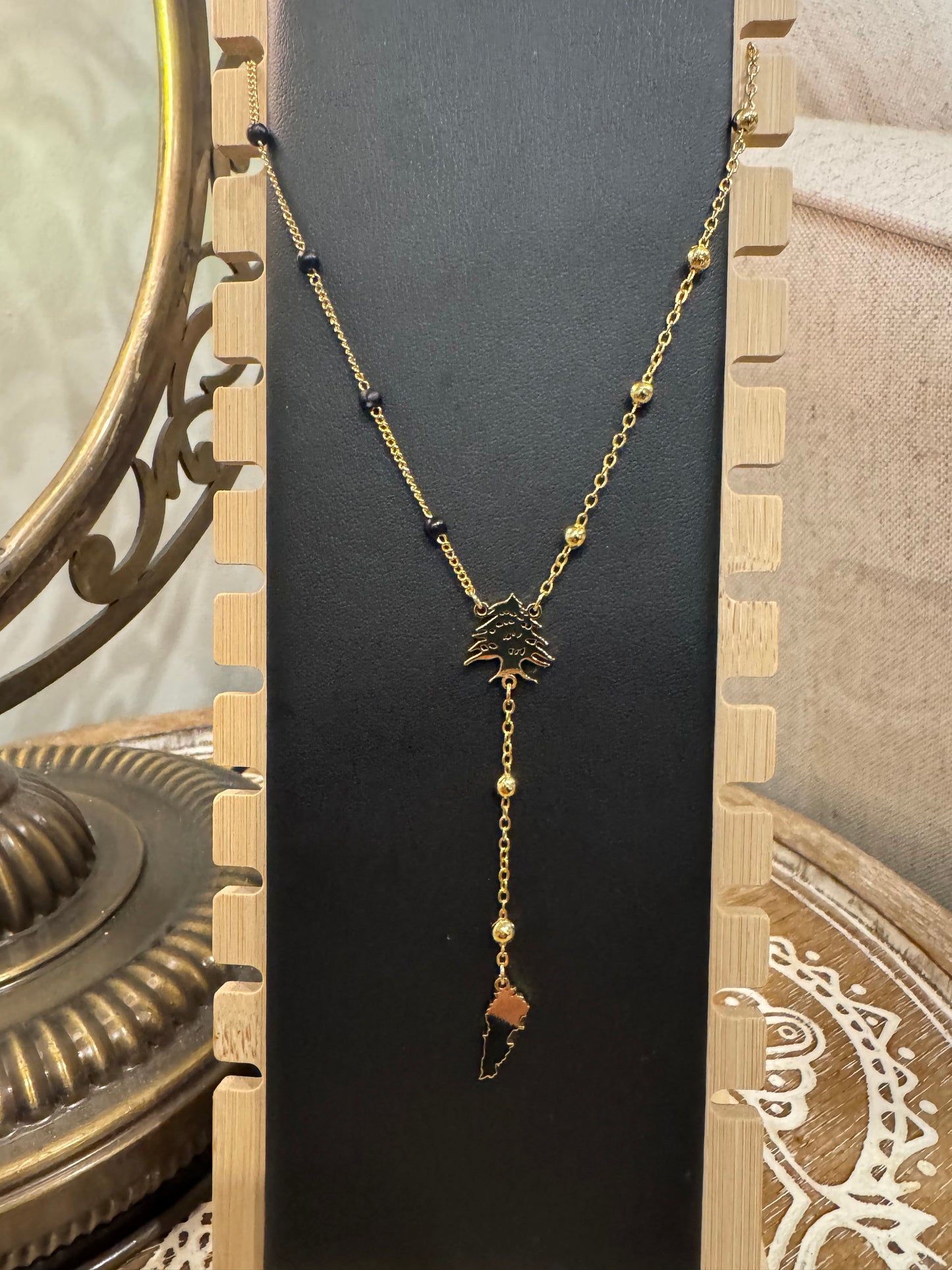 Rosary style custom Arabic Caligraphy necklace