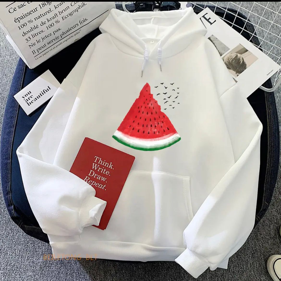 Palestine water melon hoodie flying birds