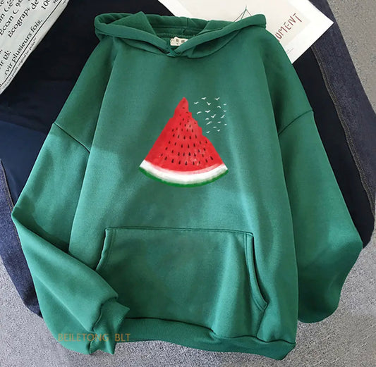 Palestine water melon hoodie flying birds