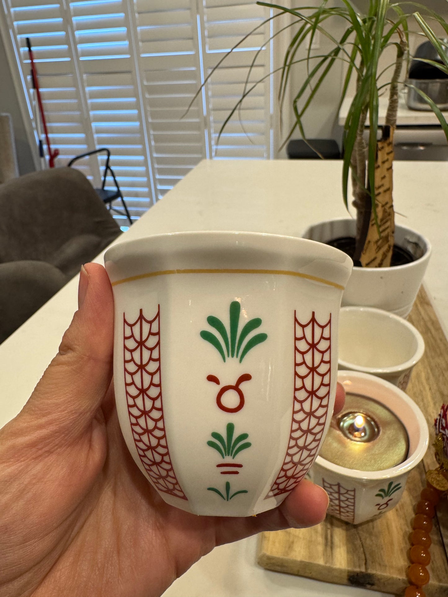 Arabic coffee cup coffee chocolate candle