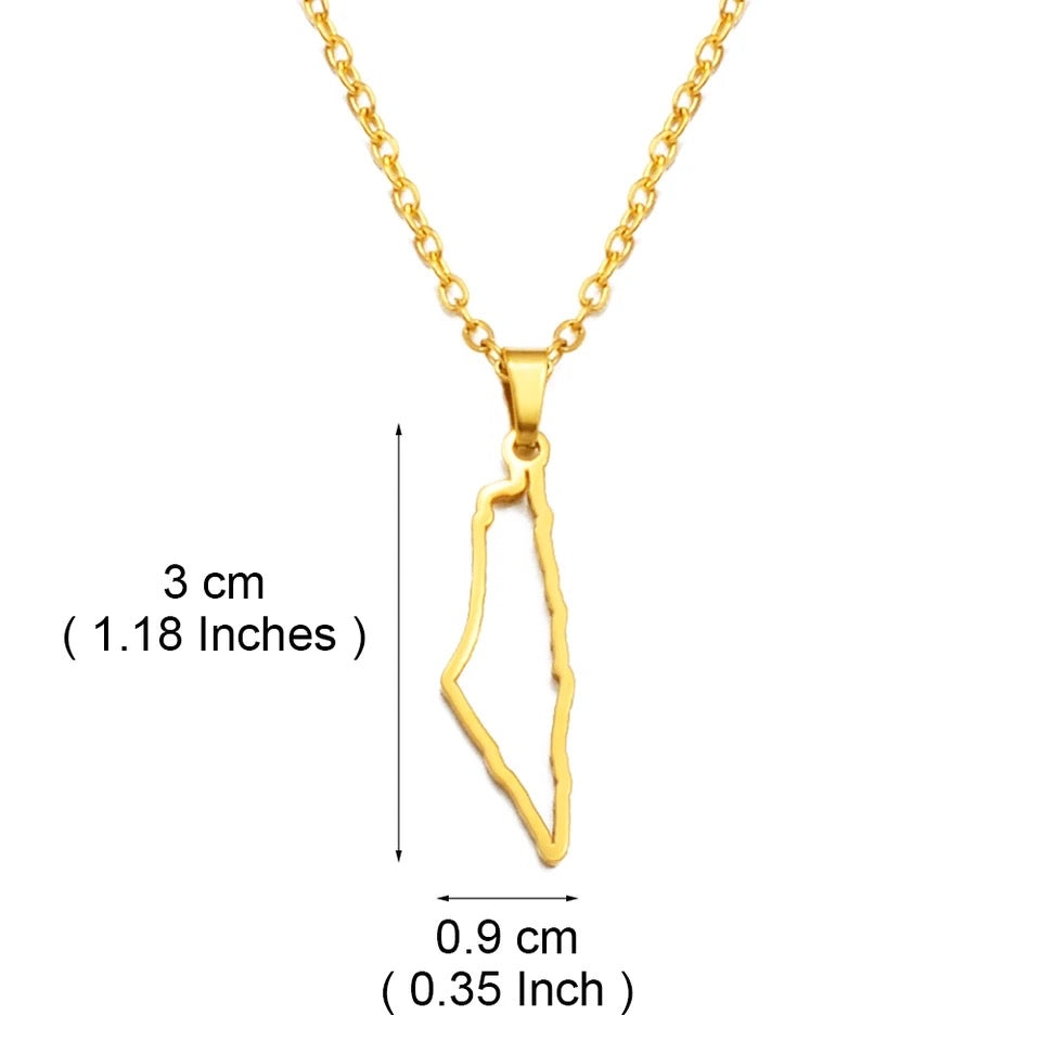 Palestine outline map pendant