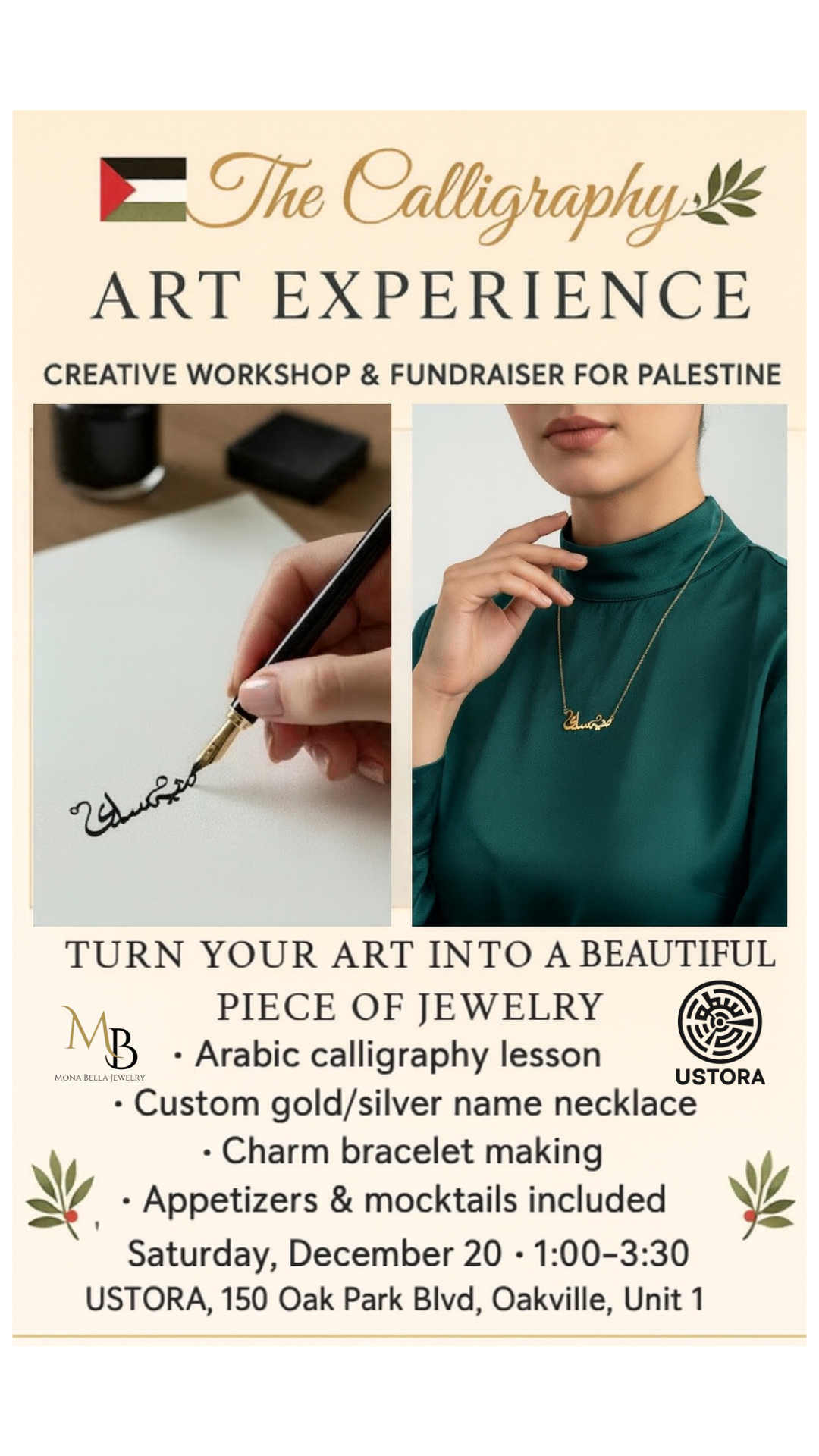 Arabic Caligraphy custom pendant