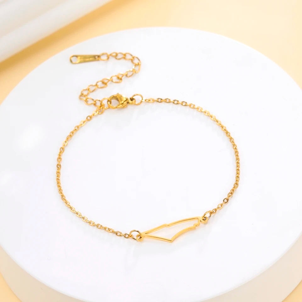 Palestine map bracelet