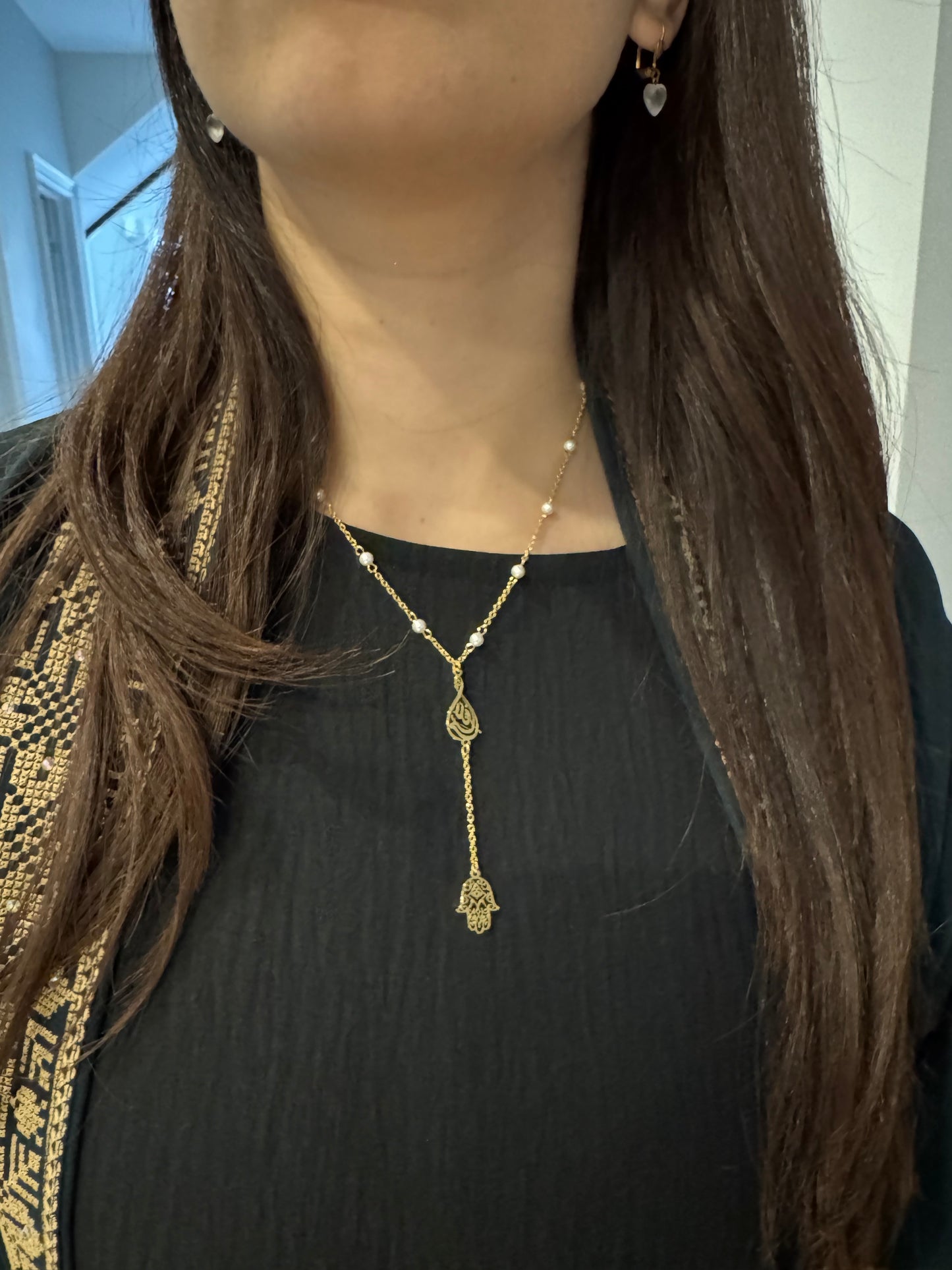 Rosary style custom Arabic Caligraphy necklace