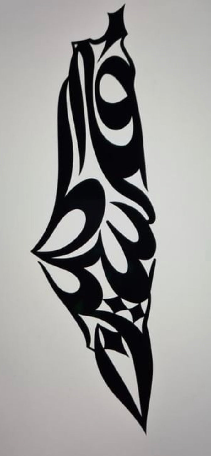 Map of Palestine Arabic calligraphy style