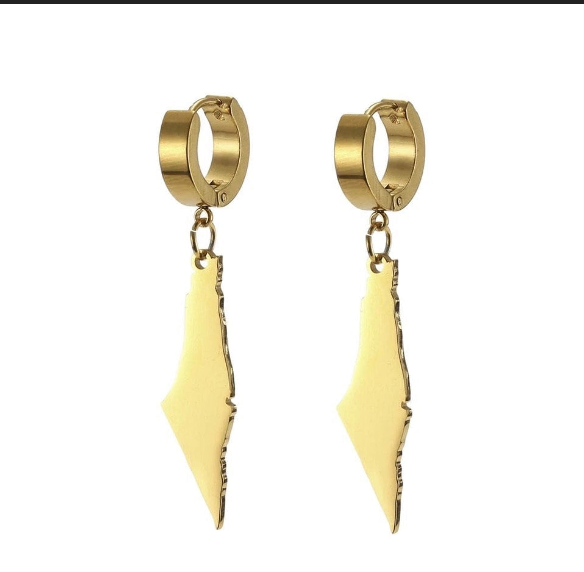Palestine map drop earrings