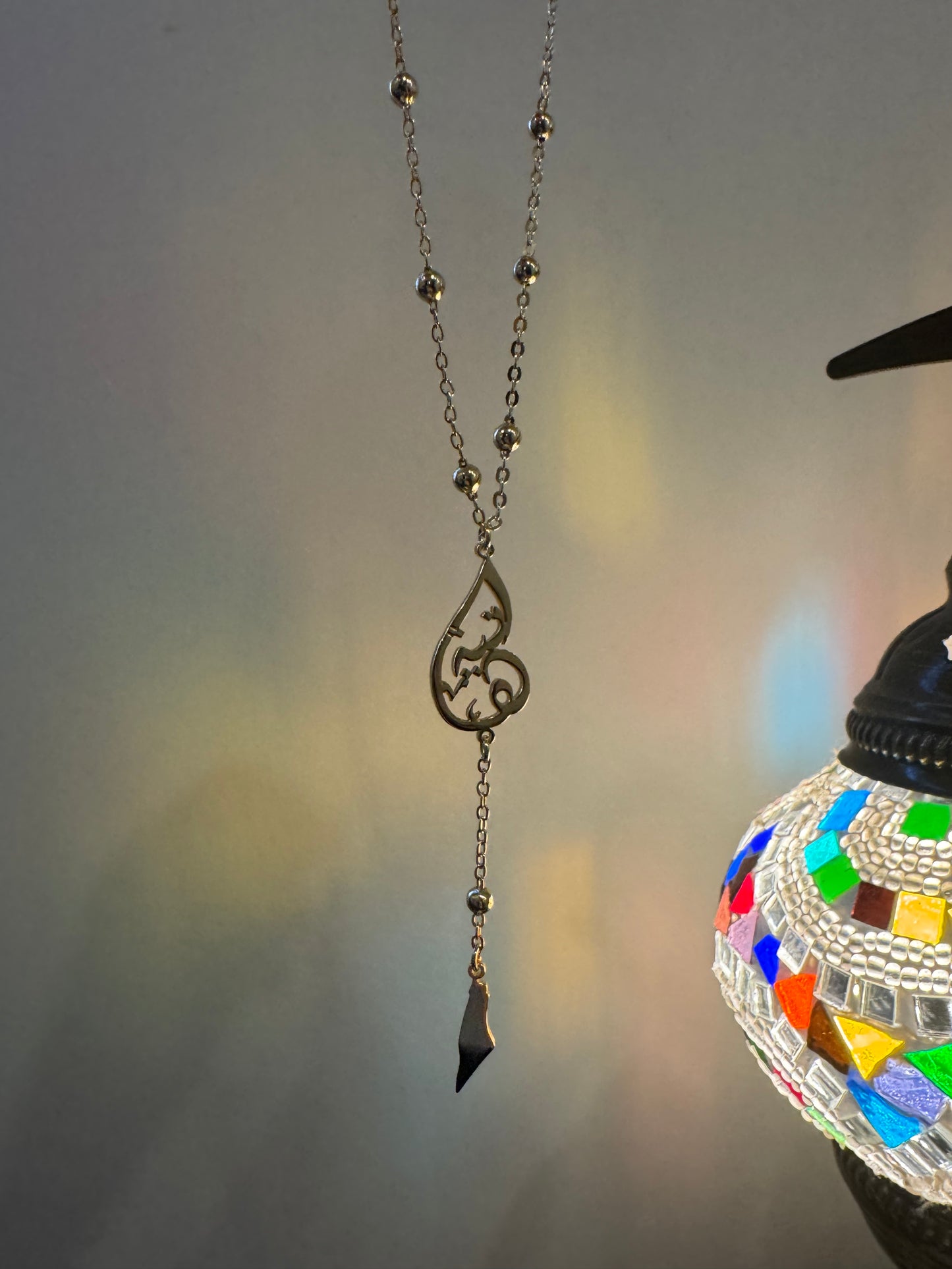 Rosary style custom Arabic Caligraphy necklace