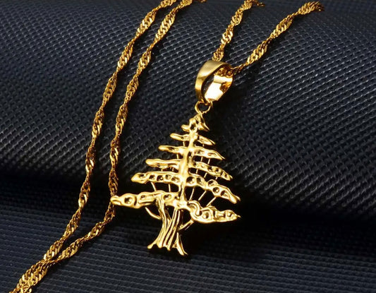 Lebanese cedar tree necklace 