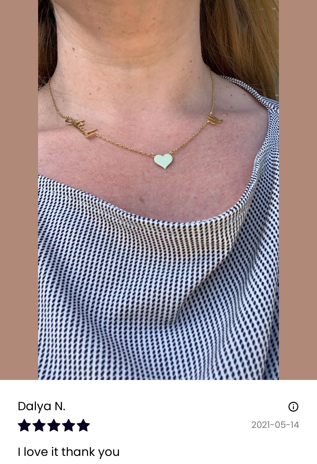 Double Name Heart Chain