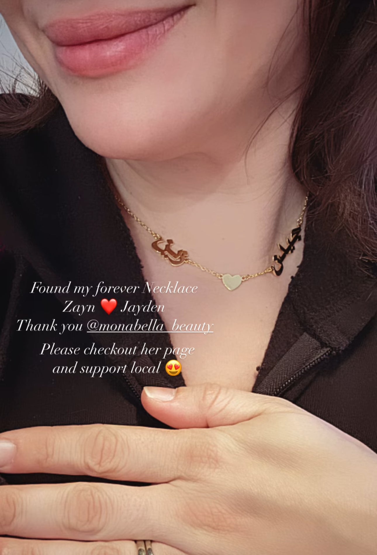 Double Name Heart Chain