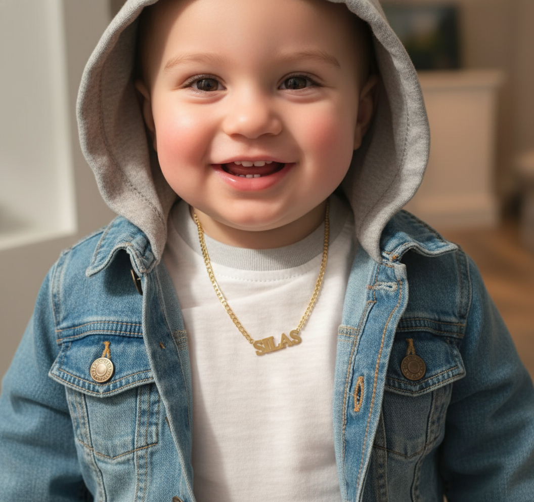 Kids custom name necklace for boys & girls