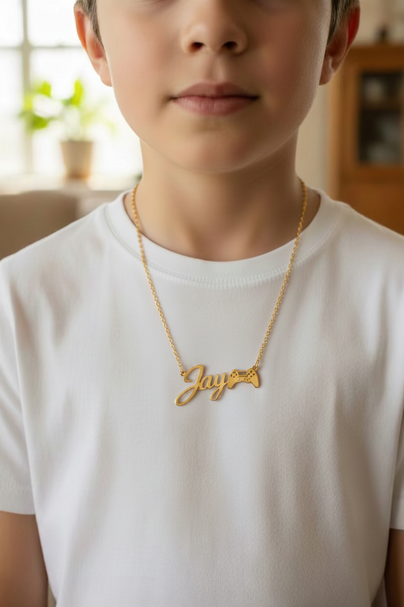 Kids custom name necklace for boys & girls