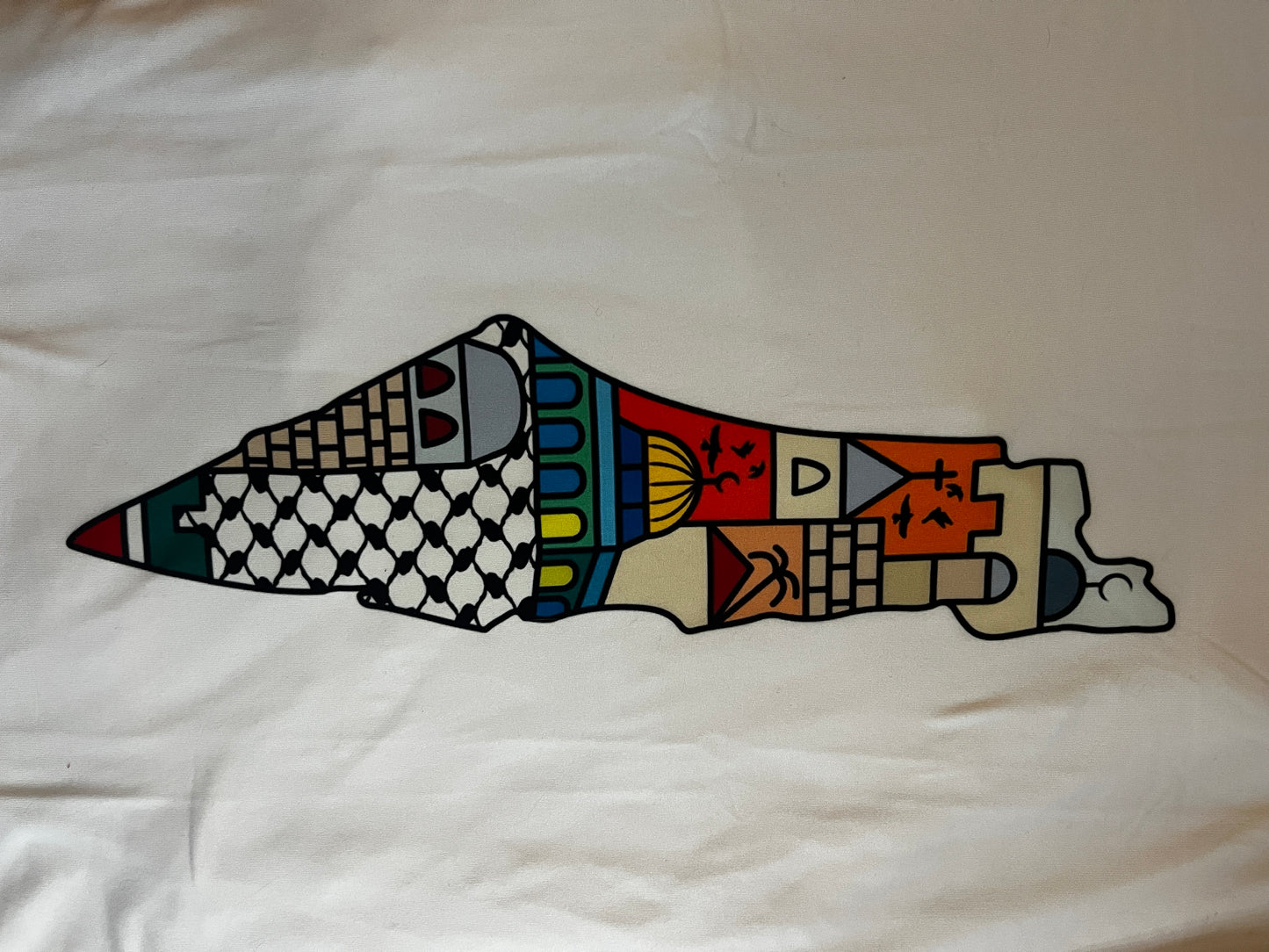 Palestine map shirt size Large women’s