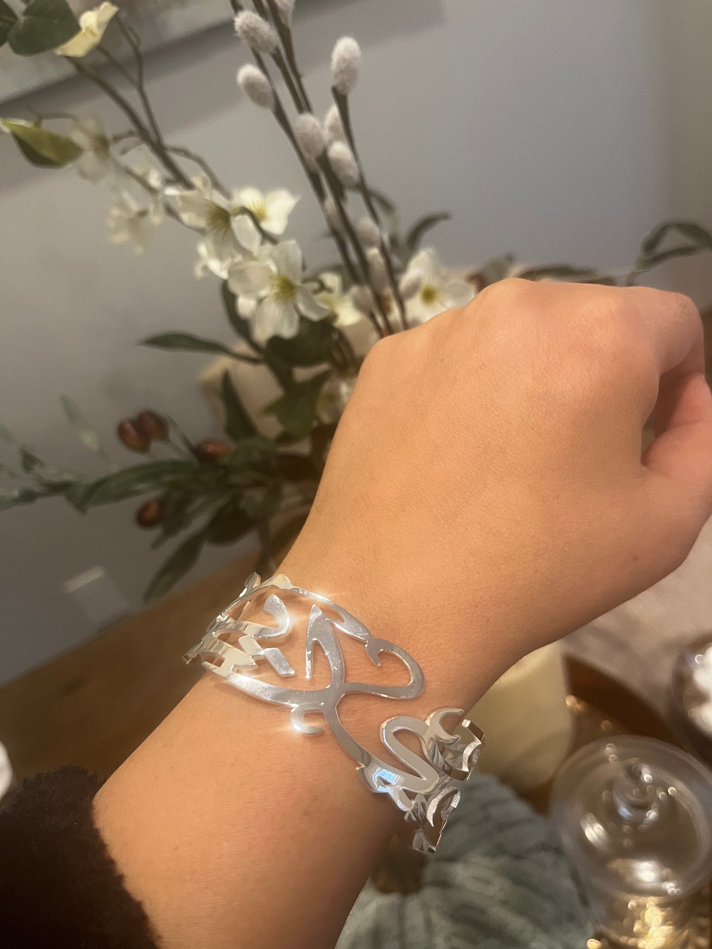 Arabic Caligraphy bangle bracelet customized