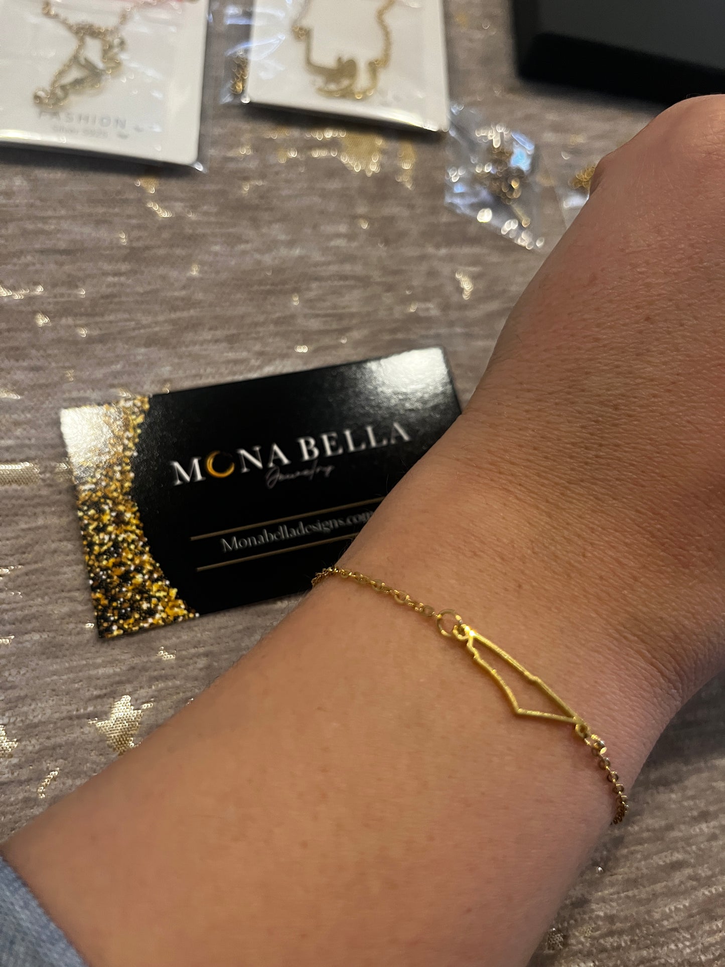 Palestine map bracelet