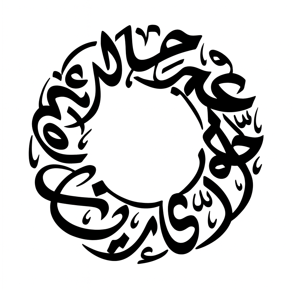 Custom wreath style arabic Caligraphy pendant
