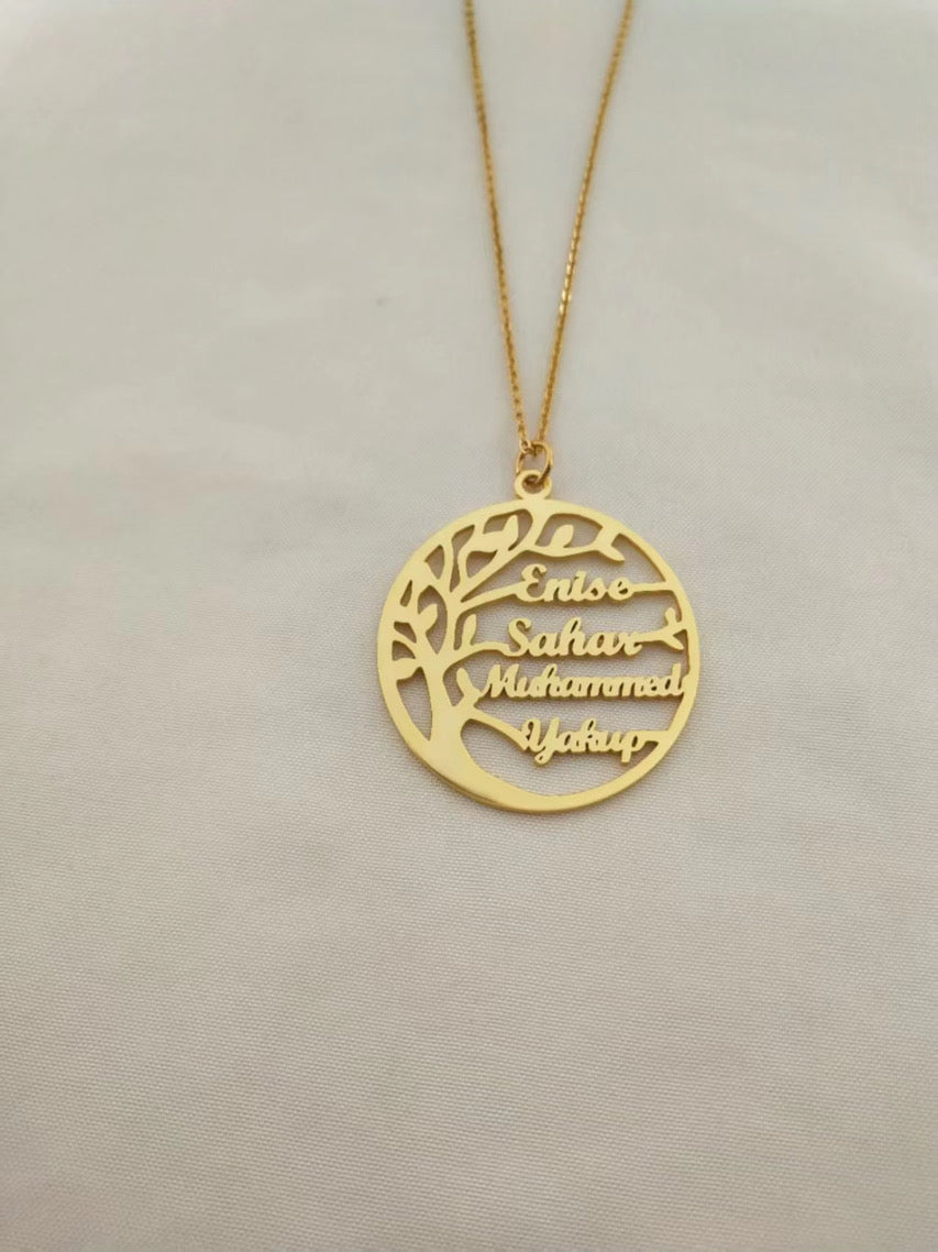 Tree of life family pendant with or without birthstones