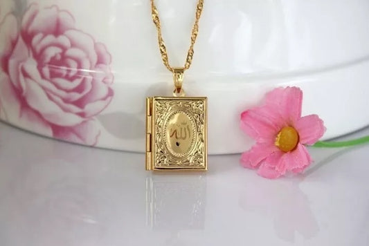 Mini book locket Allah sterling silver & gold options
