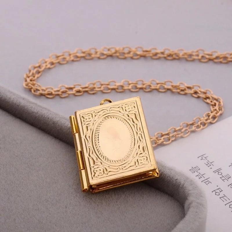 Fairy tale book locket & chain