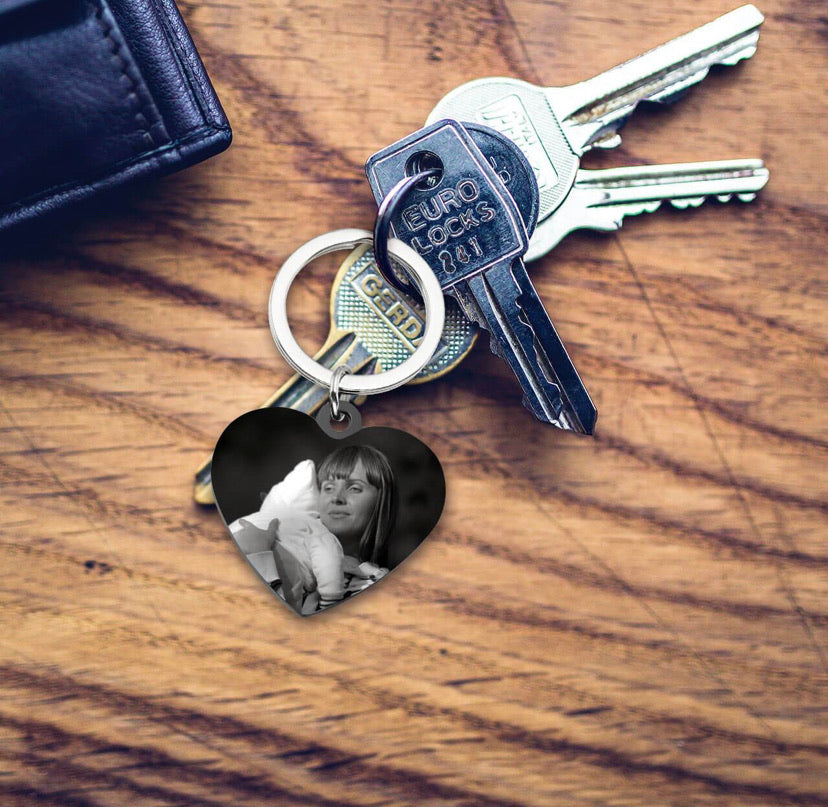 Custom photo keychain with engraving