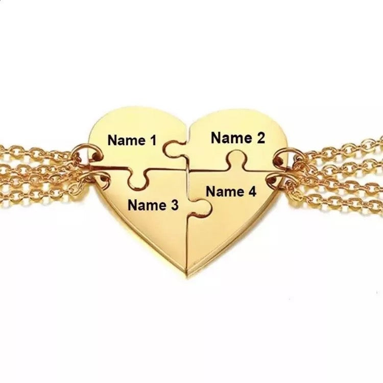 Family/friends  puzzle pieces pendants
