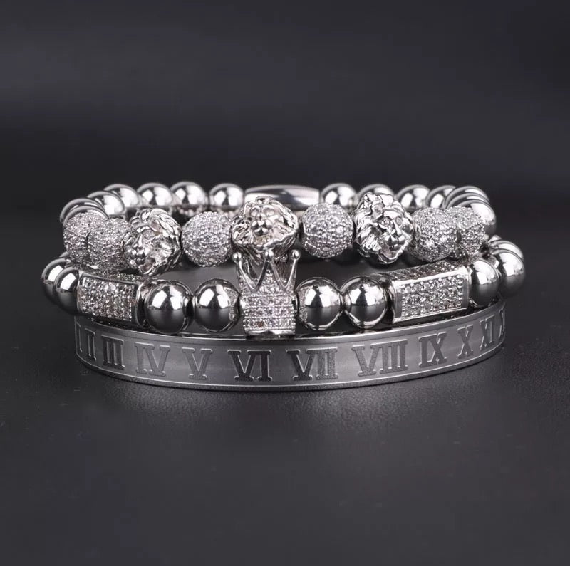 Royal crown bracelet set