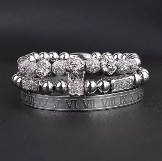 Royal crown bracelet set
