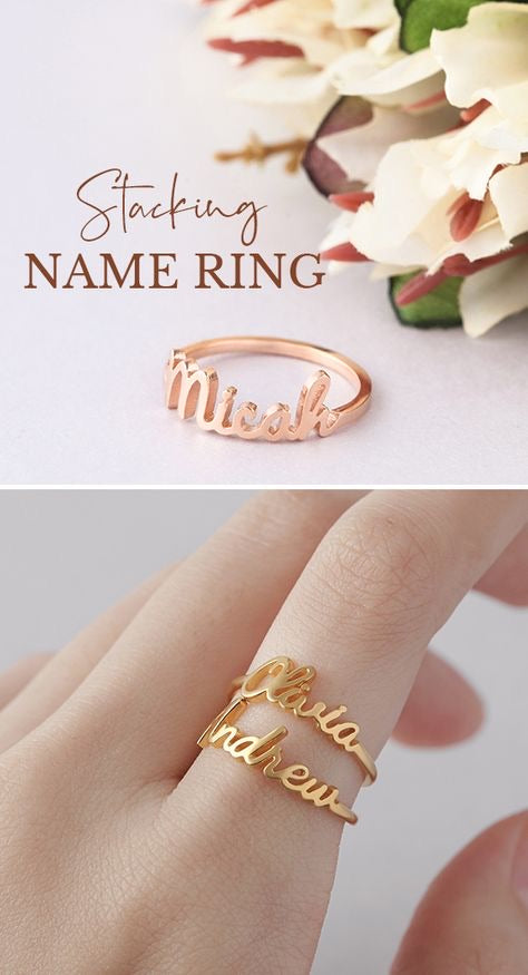Signature name ring