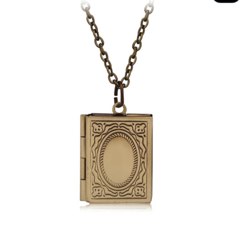 Fairy tale book locket & chain