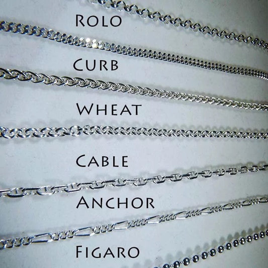 Sterling silver Curb 925 chain necklace, bracelet, anklet