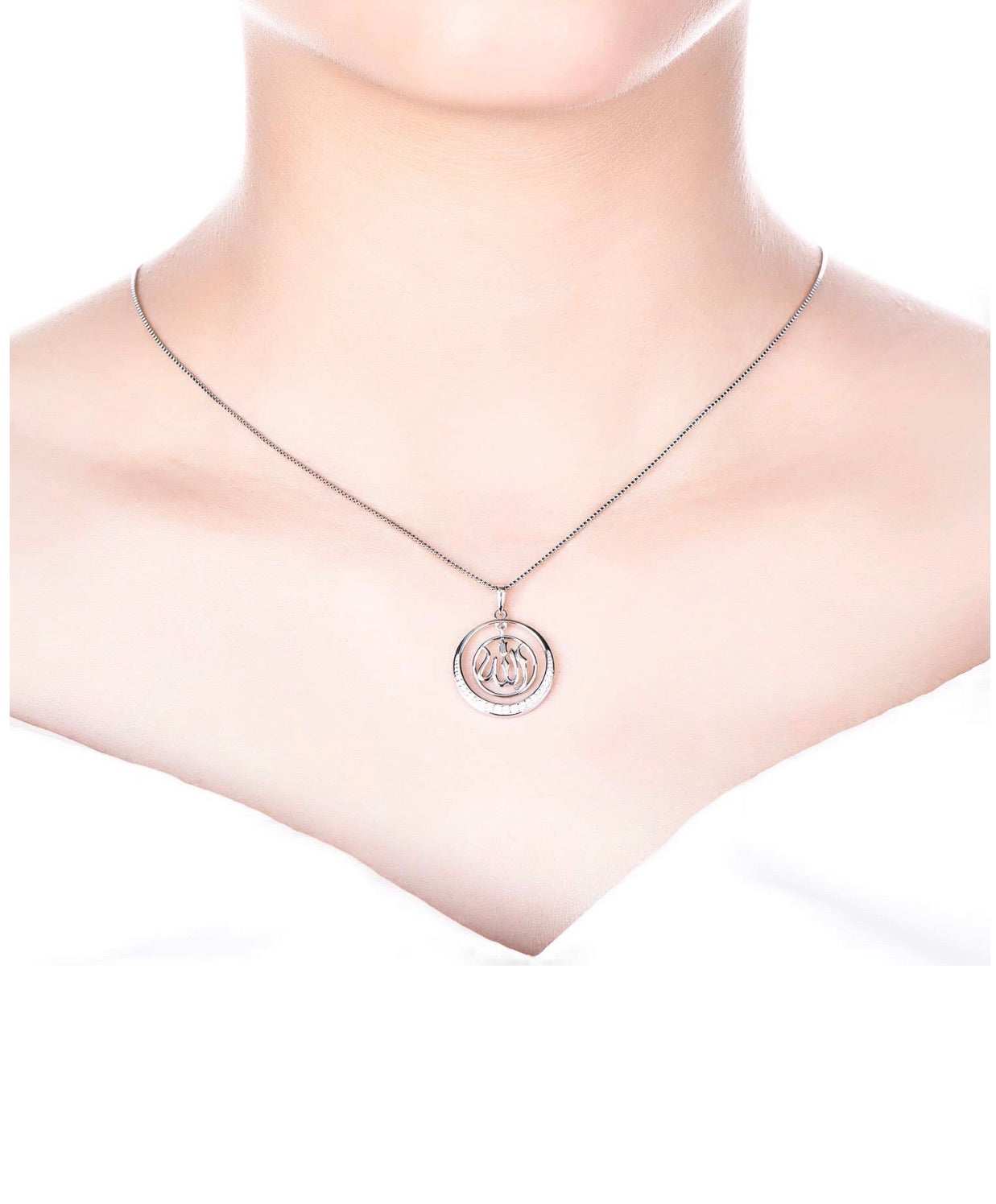 Sterling silver Allah Pendant with chain