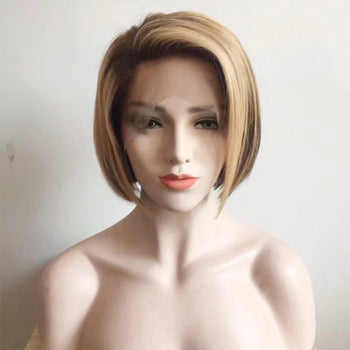 10 INCH BOB CUT WITH HIGHLIGHTS FRONT LACE