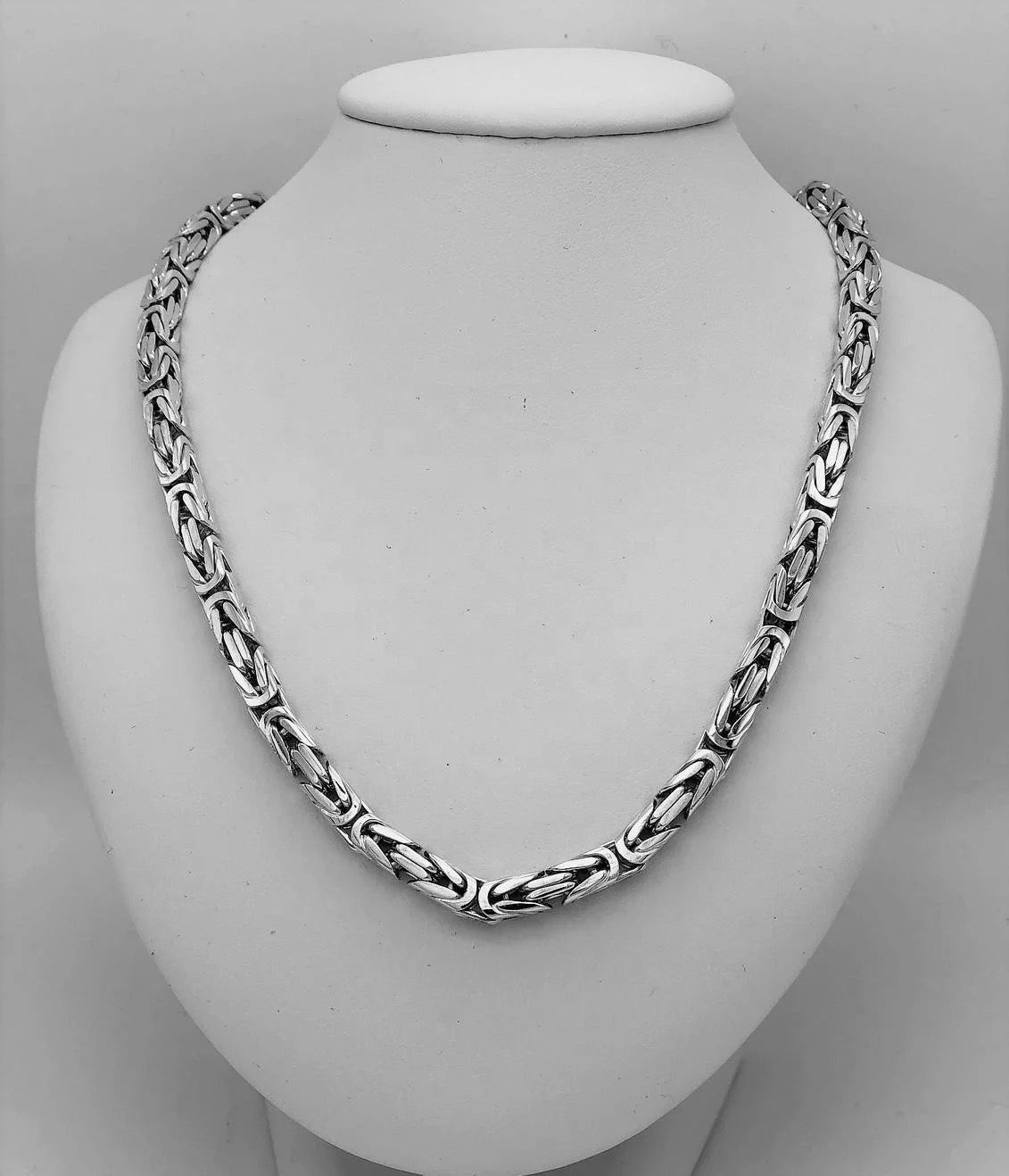 Byzantine vintage sterling silver chain