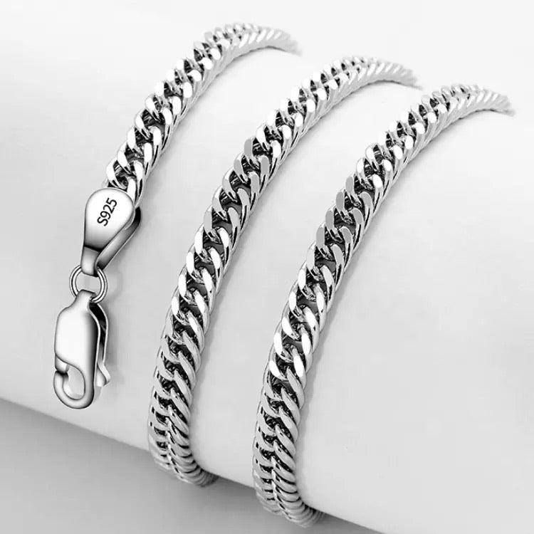 925 sterling silver chain necklace for men & women 2mm-5mm