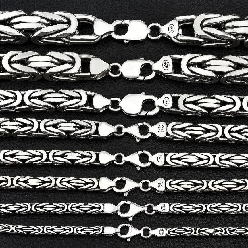 Byzantine vintage sterling silver chain