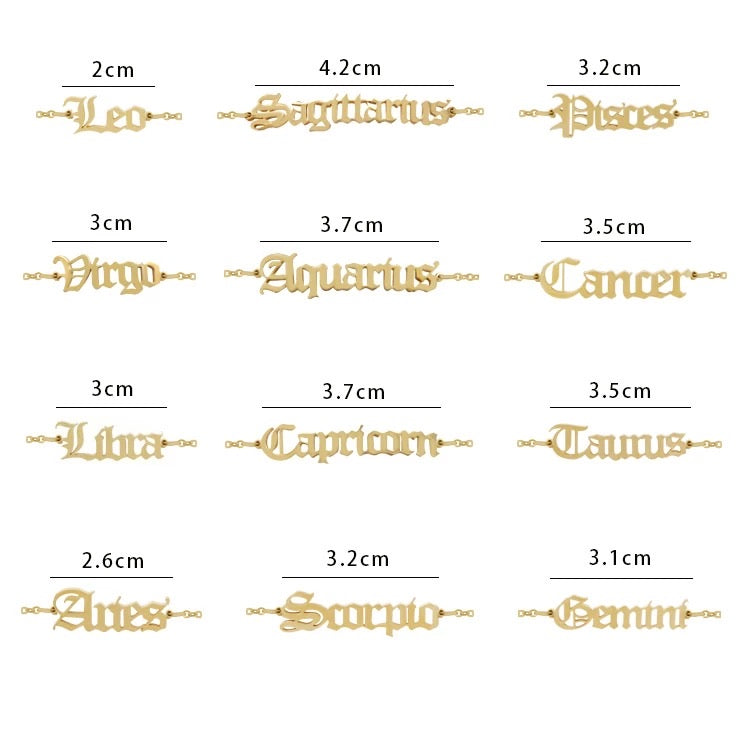 Sterling silver Zodiac horoscope necklace