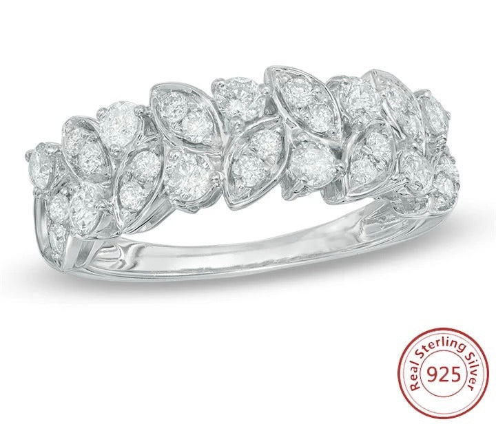 Sterling silver cubic zirconia ring