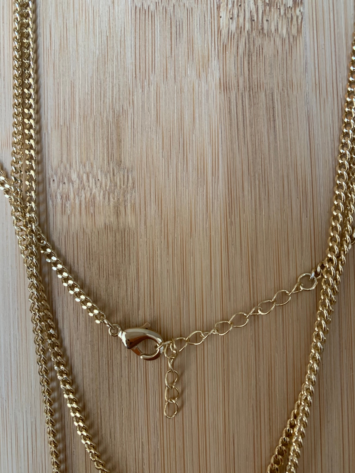 Iced letter pendant with chain